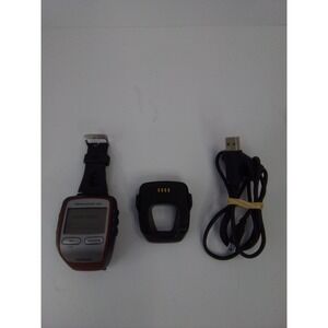 Garmin Forerunner 305 GPS Sports Watch Red Silver with Charging Dock Used Tested